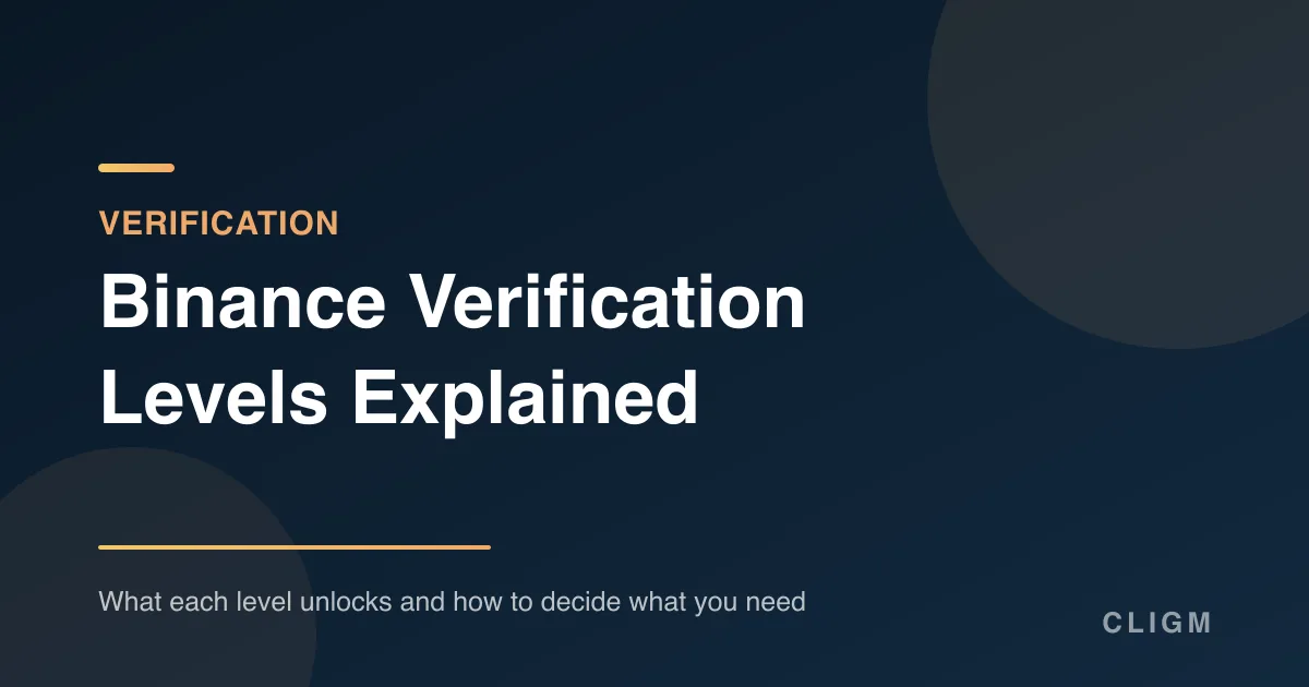 Binance Verification Levels Explained: What Each One Unlocks
